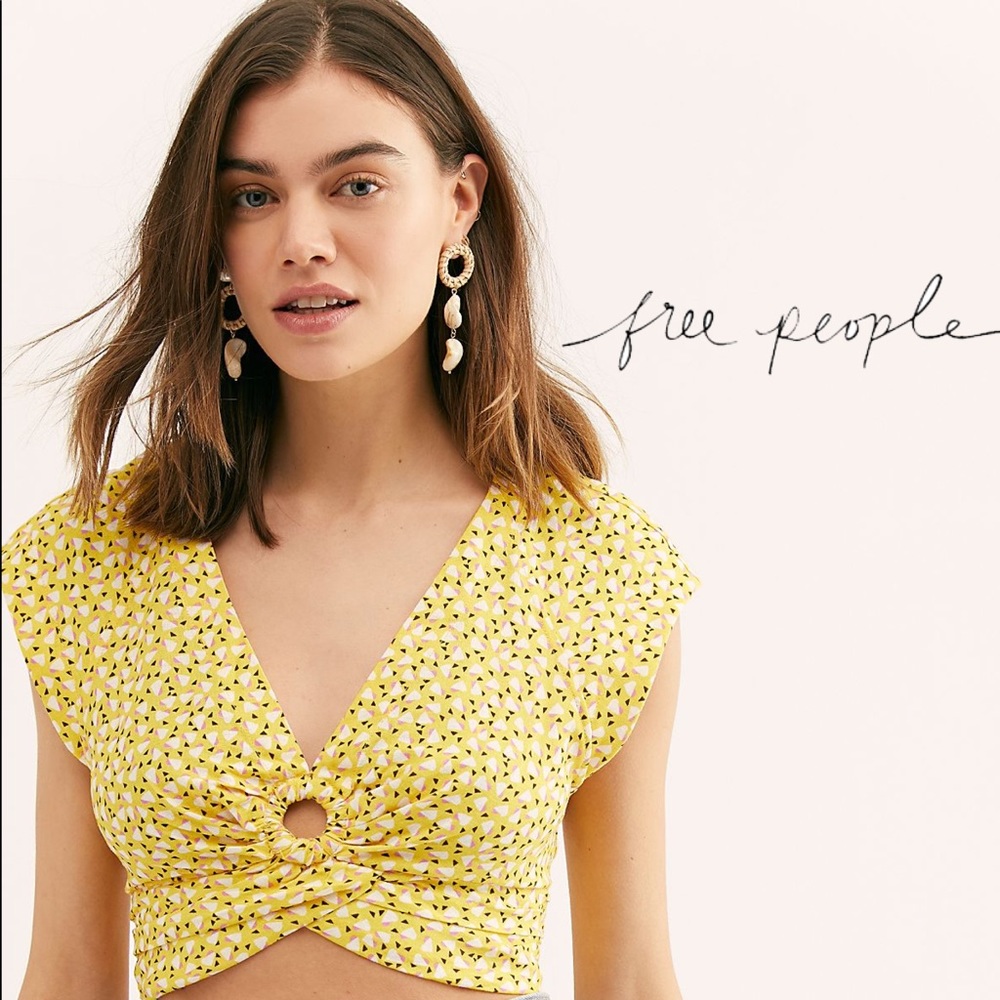 Free People Havana Honey Printed Top
